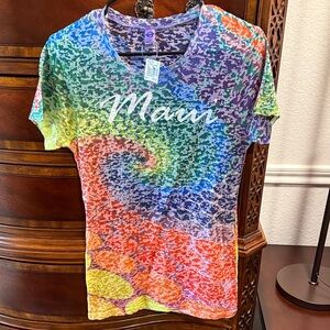 NWT Kavio Colorful Maui Graphic Tee, size Large
